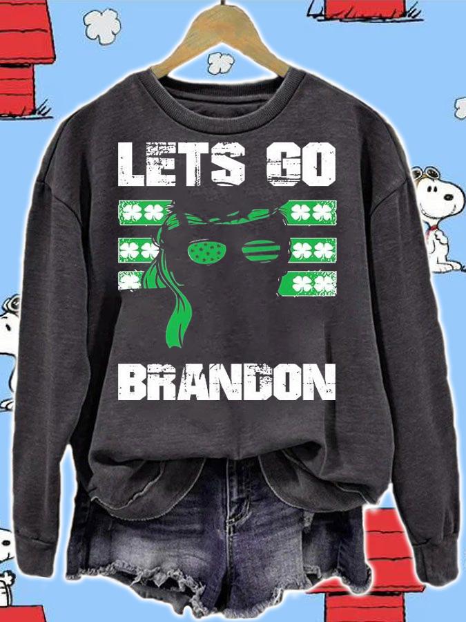 Lets Go Brandon St Patrick's Day Trump Beer America Flag T-Shirt t-shirt