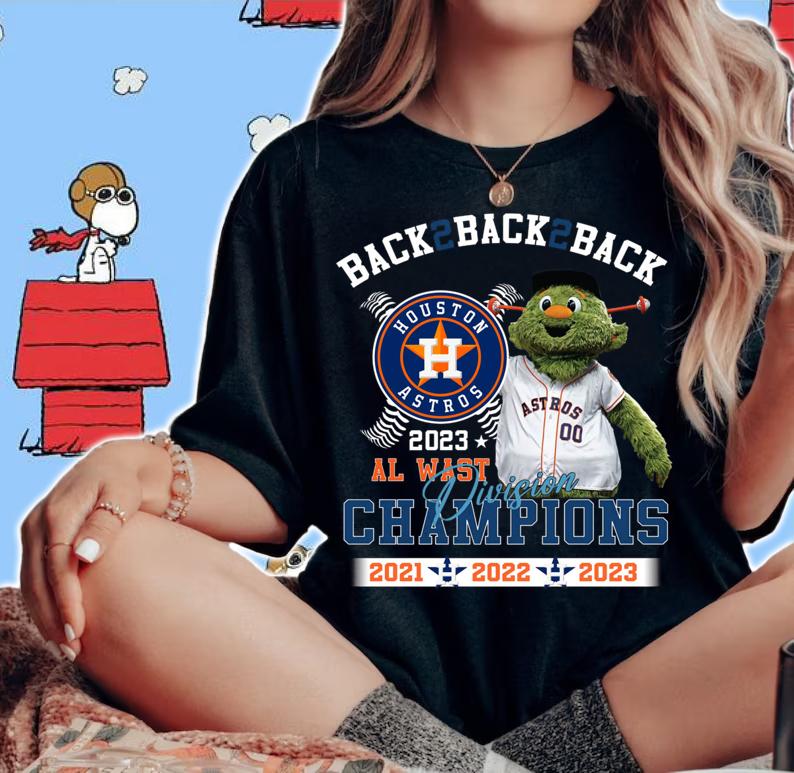 Back 2 Back Houston Astros 2023 Al West Division Champions t-shirt