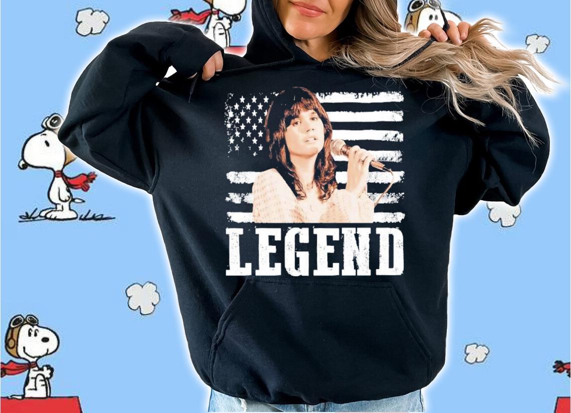 Linda Ronstadt Music Legend Distressed American Flag Shirt t-shirt