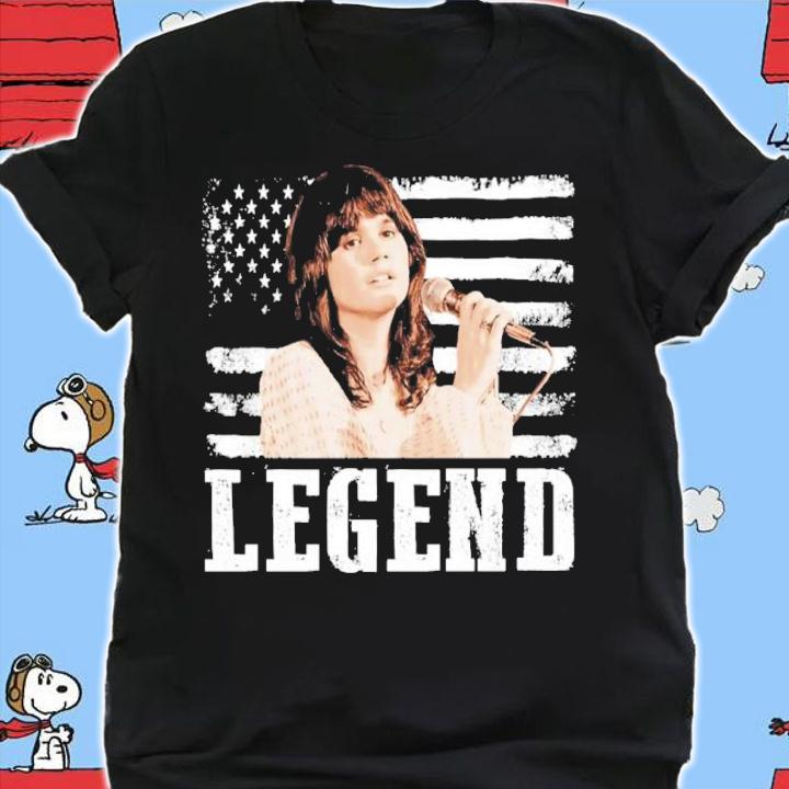 Linda Ronstadt Music Legend Distressed American Flag Shirt t-shirt