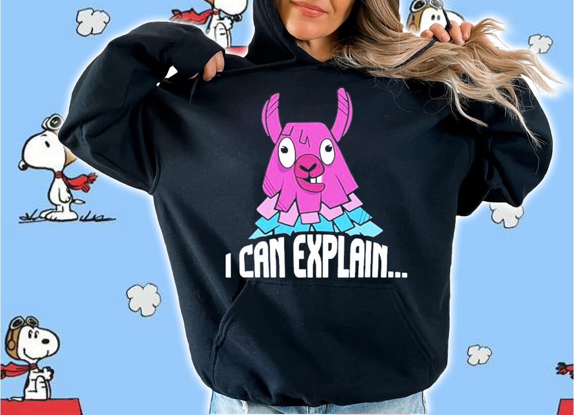 Loot Llama I Can Explain I Animal I Gaming I Video Gamer T-Shirt t-shirt