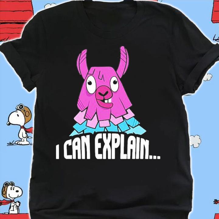 Loot Llama I Can Explain I Animal I Gaming I Video Gamer T-Shirt t-shirt