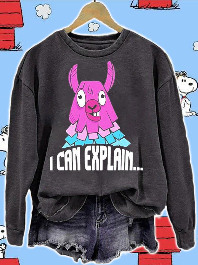 Loot Llama I Can Explain I Animal I Gaming I Video Gamer T-Shirt t-shirt