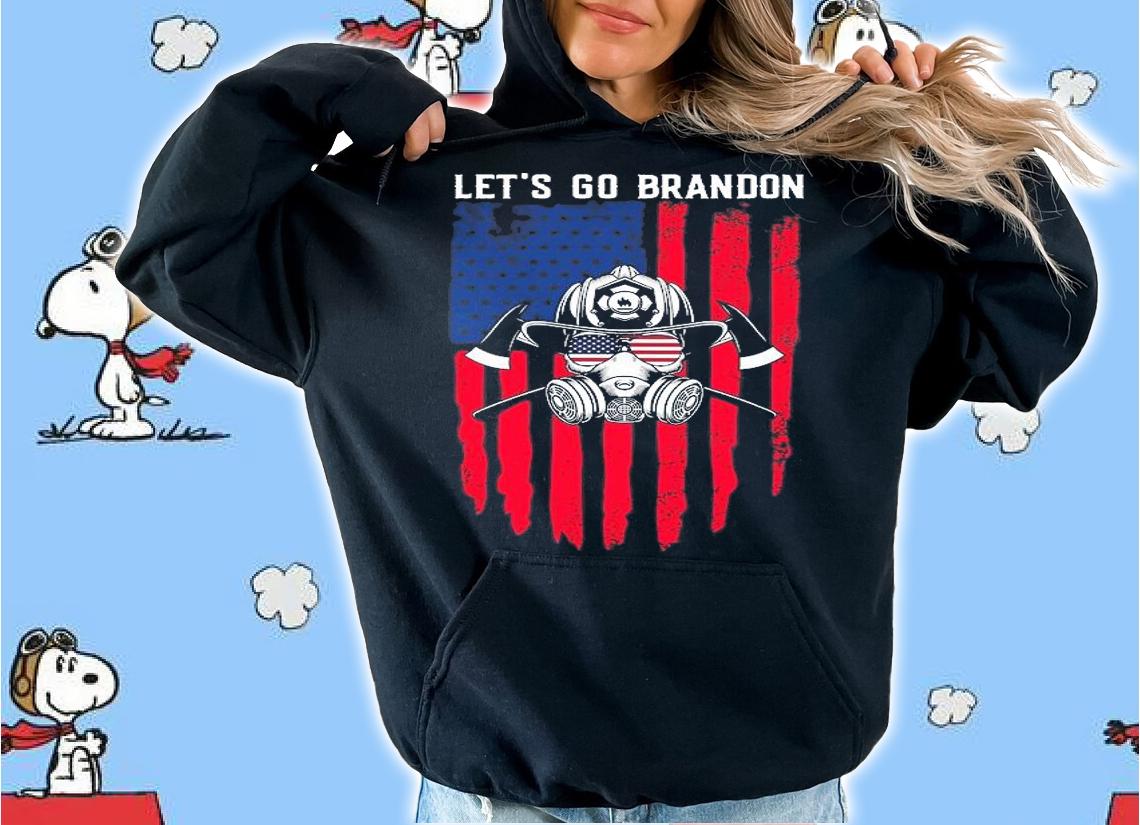 Let's Go Brandon Chant Gas Mask Sunglasses US Flag Biden T-Shirt t-shirt