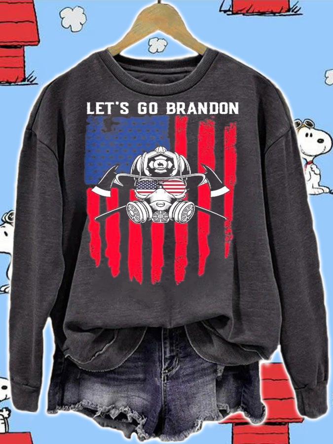 Let's Go Brandon Chant Gas Mask Sunglasses US Flag Biden T-Shirt t-shirt
