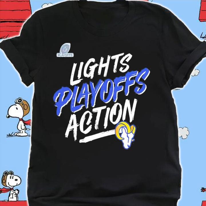Los Angeles Rams 2021 NFL Playoffs Bound Lights Action shirt t-shirt