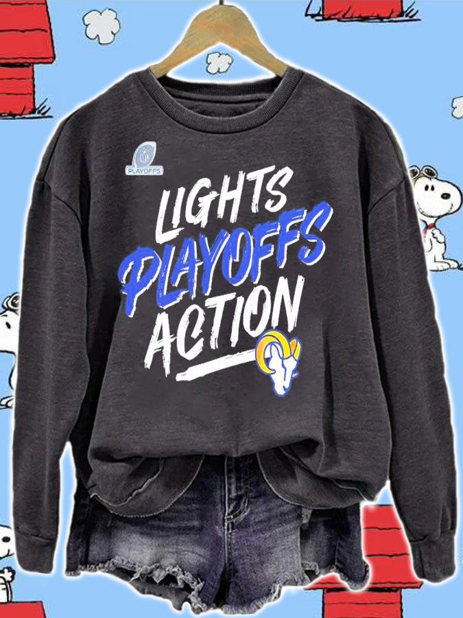 Los Angeles Rams 2021 NFL Playoffs Bound Lights Action shirt t-shirt