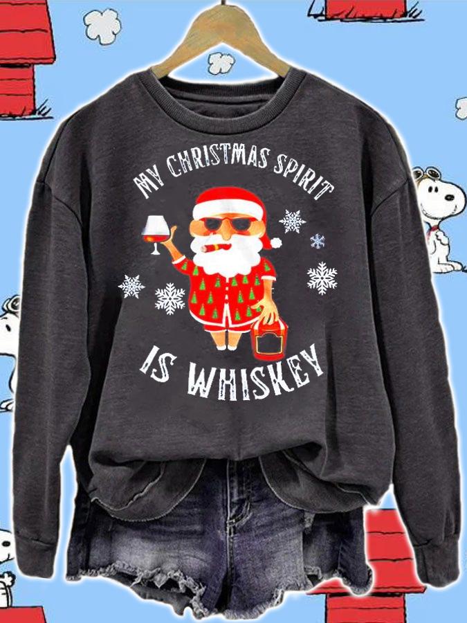 My Christmas Spirit Is Whiskey T-Shirt t-shirt sweatshirt