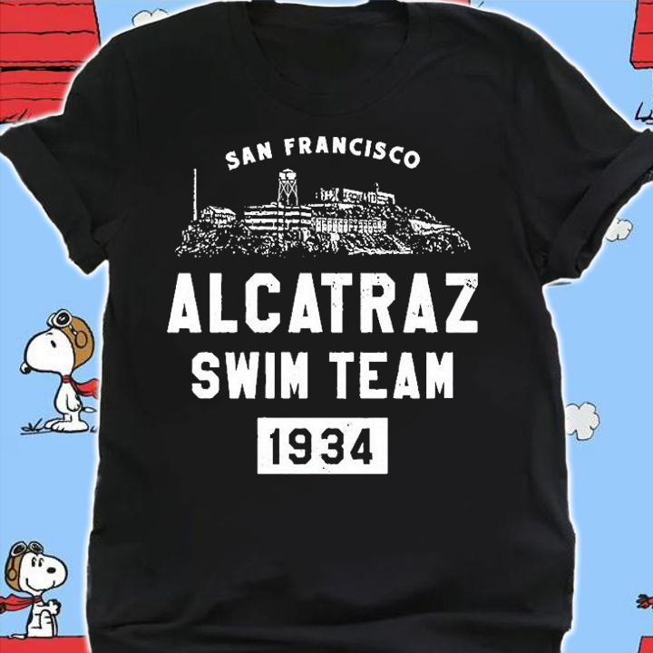 San Francisco Alcatraz Swim Team T-Shirt t-shirt shirt