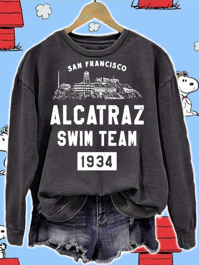 San Francisco Alcatraz Swim Team T-Shirt t-shirt sweatshirt