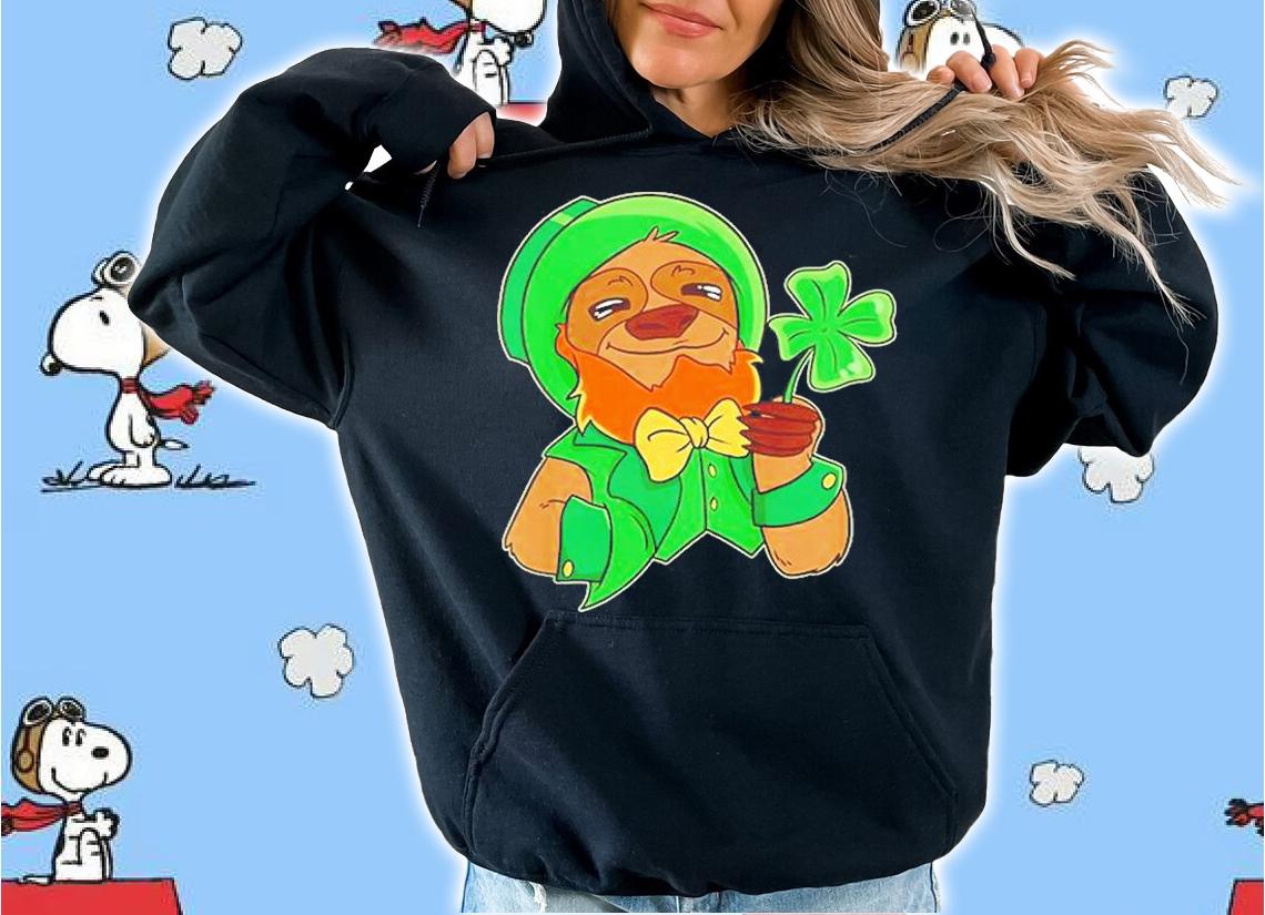 St Patrick's Day Girls Funny Sloth Leprechaun Shamrock T-Shirt t-shirt hoodie