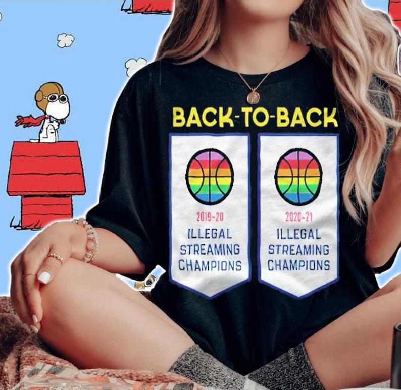 Deco Apparel Co Basketball Illegal Streaming Champs T-shirt t-shirt woman shirt