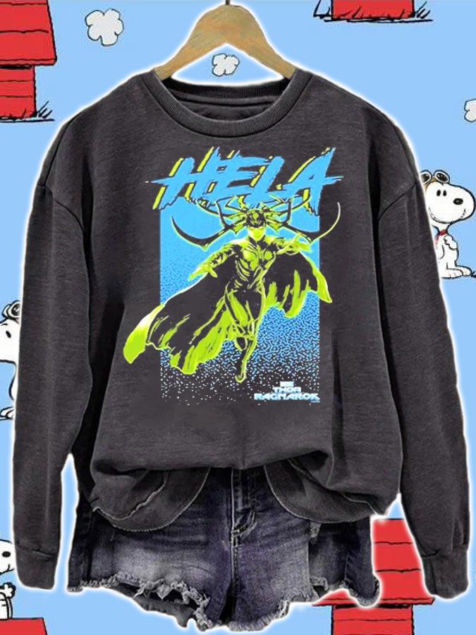 Marvel Thor Ragnarok Hela Retro Color Pop Graphic T-Shir t-shirt sweatshirt