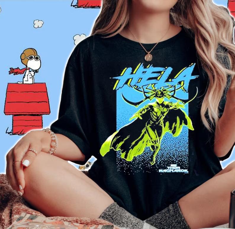 Marvel Thor Ragnarok Hela Retro Color Pop Graphic T-Shir t-shirt woman shirt
