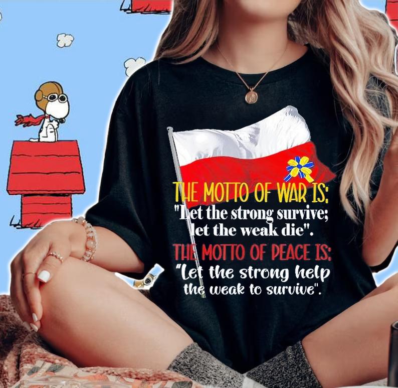 Poland Stands With Ukraine Polish Ukrainian Love Ukraine T-Shirt t-shirt woman shirt