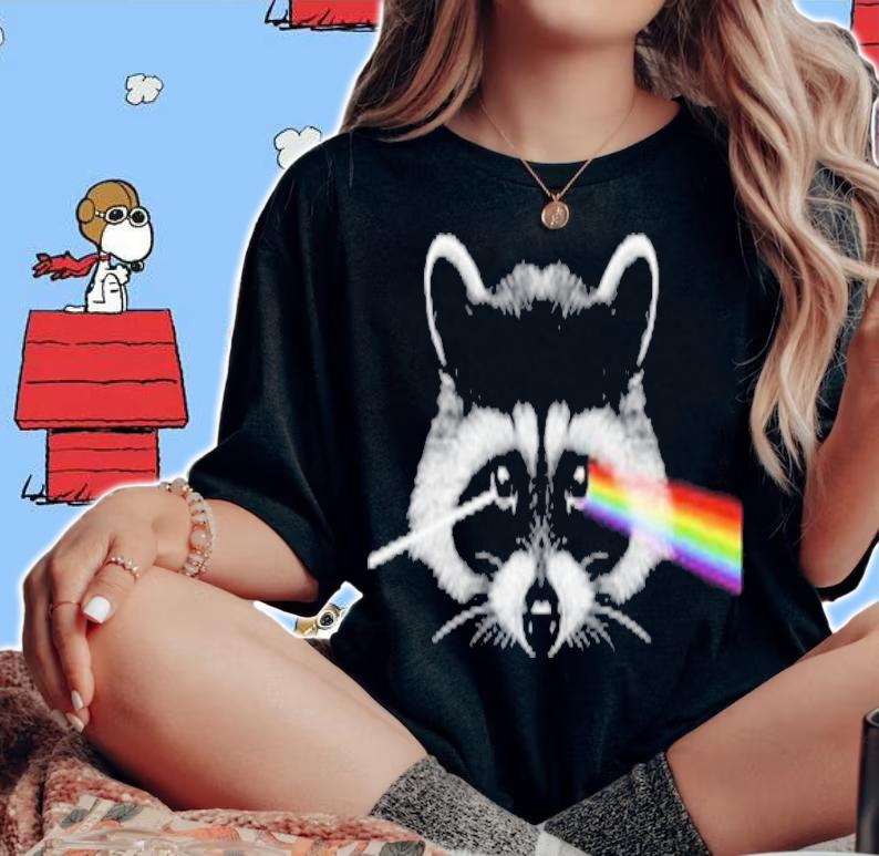 Funny dark Side Of Raccoon Shirt t-shirt