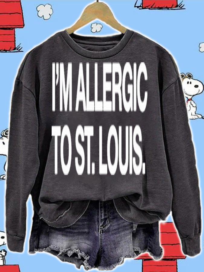 Obvious I'm Allergic To St. Louis Shirt t-shirt