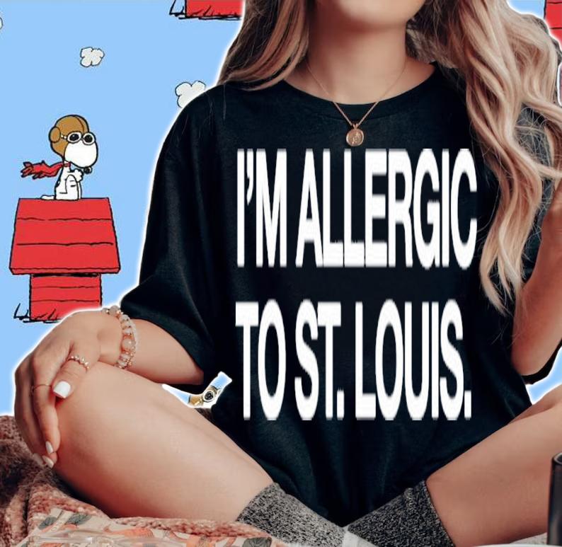 Obvious I'm Allergic To St. Louis Shirt t-shirt