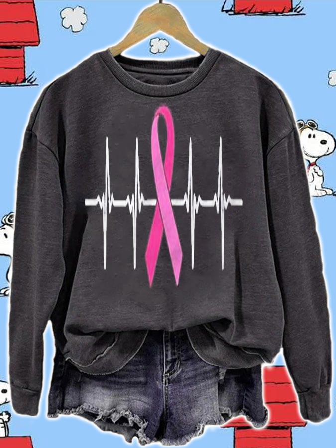 Pink Ribbon Heartbeat Breast Cancer Awareness Shirt t-shirt