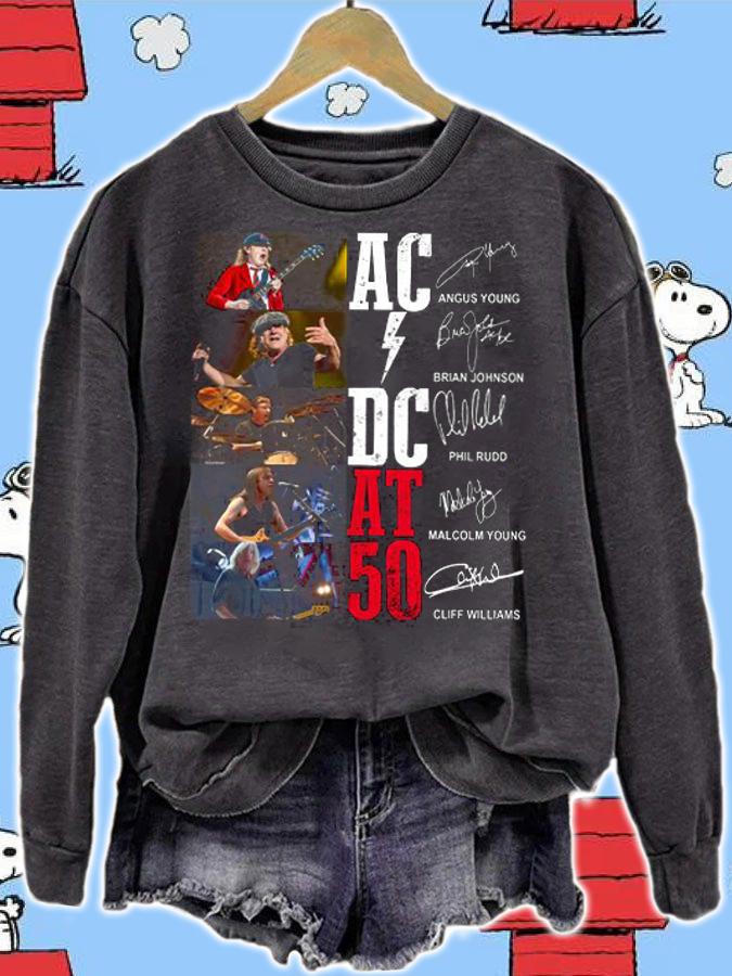 ACDC Band Member At 50 Signatures t-shirt