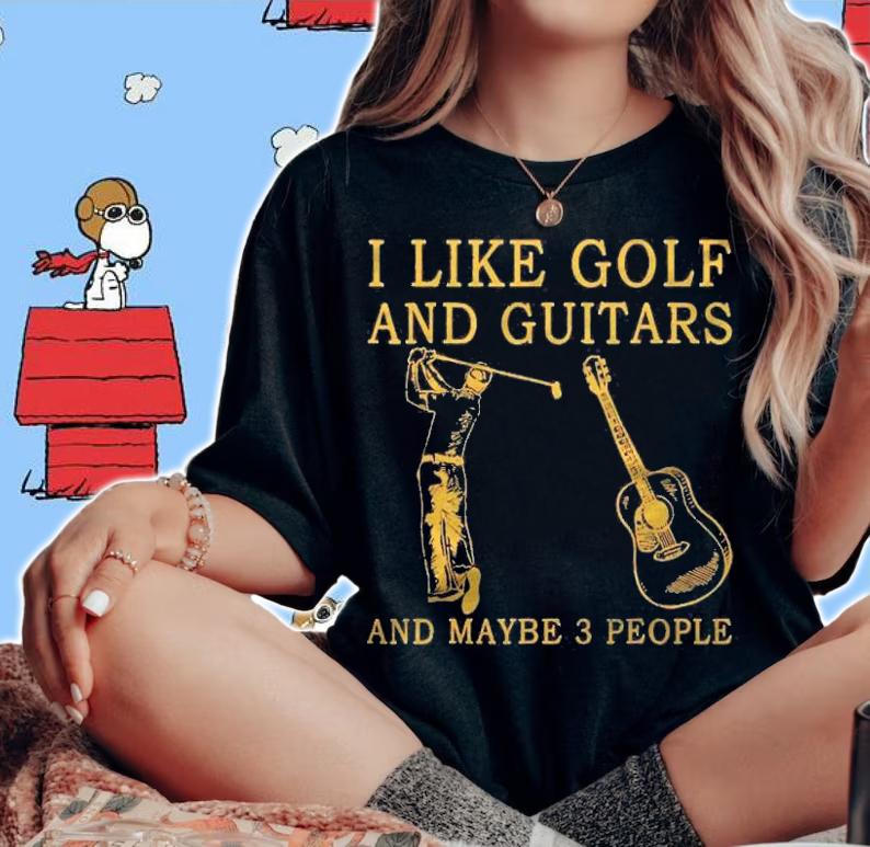 I Like Golf And Guitars And Maybe 3 People Essential Shirt t-shirt