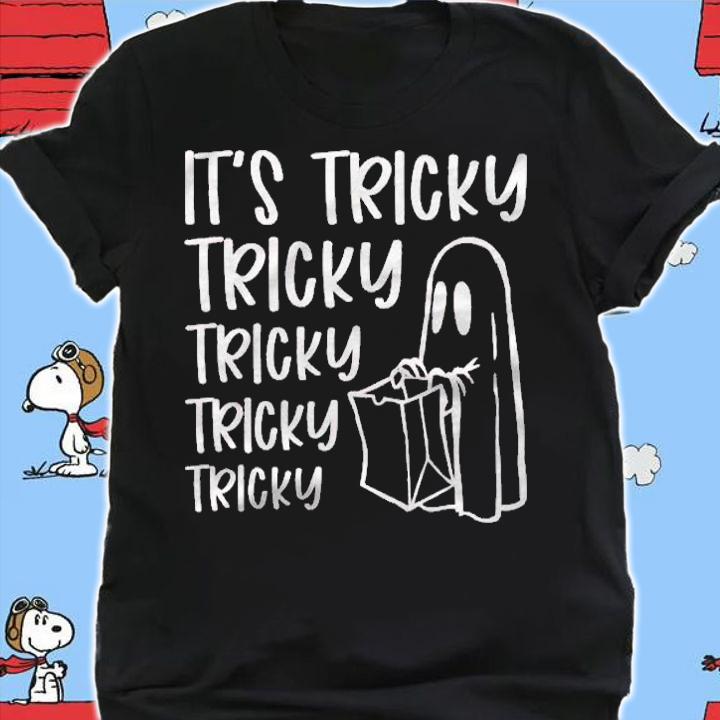 Its Tricky Tricky Tricky Funny Halloween Ghost Womens Funny Shirt t-shirt shirt
