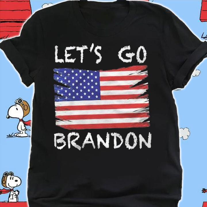 Lets Go Brandon Tee Conservative Anti Liberal Us Flag Shirt t-shirt