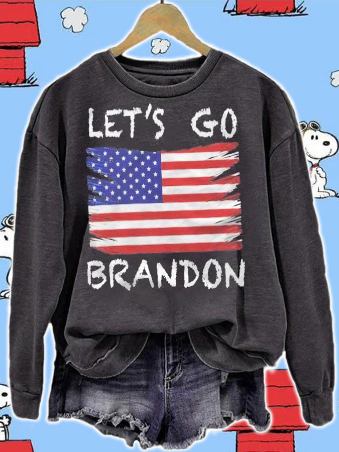Lets Go Brandon Tee Conservative Anti Liberal Us Flag Shirt t-shirt