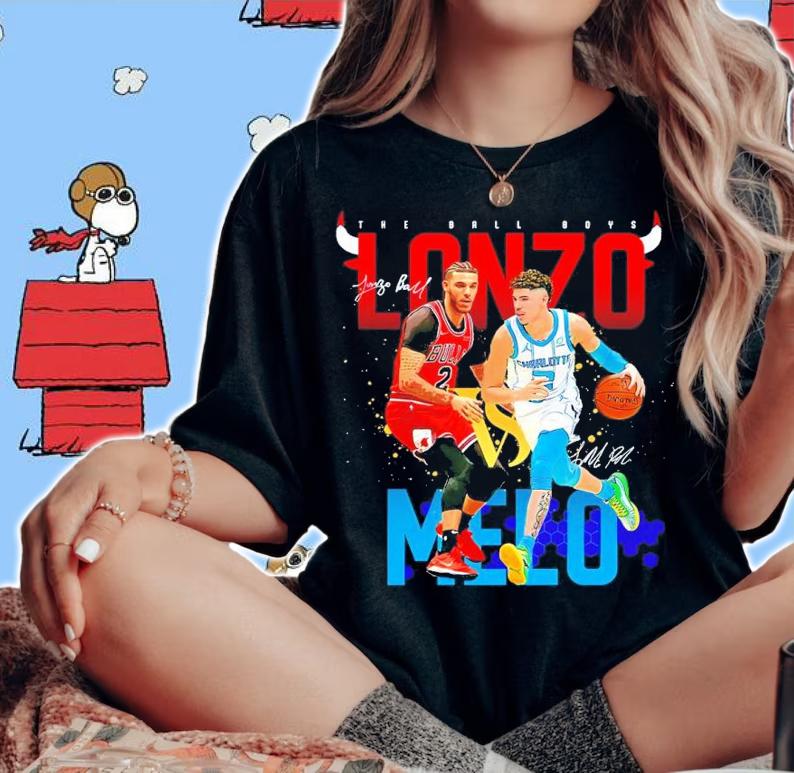 Lonzo vs Melo basketball signatures shirt t-shirt woman shirt