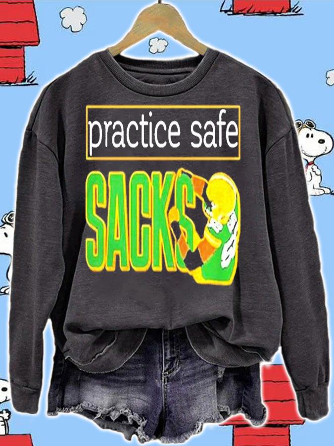 Practice Safe Sacks PSA Shirt t-shirt sweatshirt