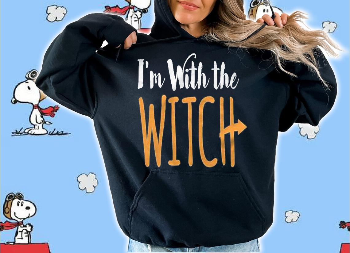 Couples Halloween Costume Im With The Witch Shirt t-shirt