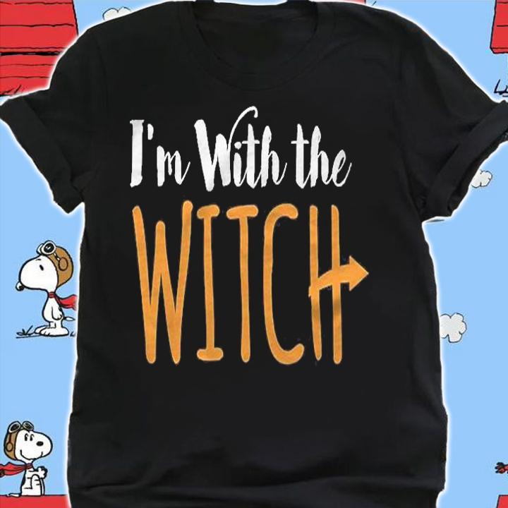 Couples Halloween Costume Im With The Witch Shirt t-shirt
