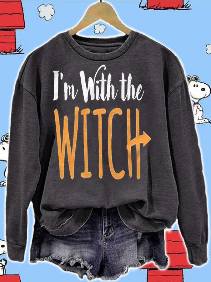 Couples Halloween Costume Im With The Witch Shirt t-shirt