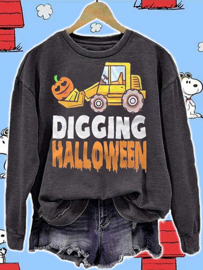 Digging Jack-o-lantern Halloween T-shirt t-shirt
