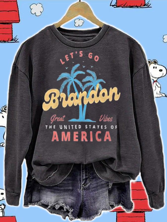 F Joe Biden let's Go Brandon Great Vibes The United States Of America T-Shirt t-shirt sweatshirt