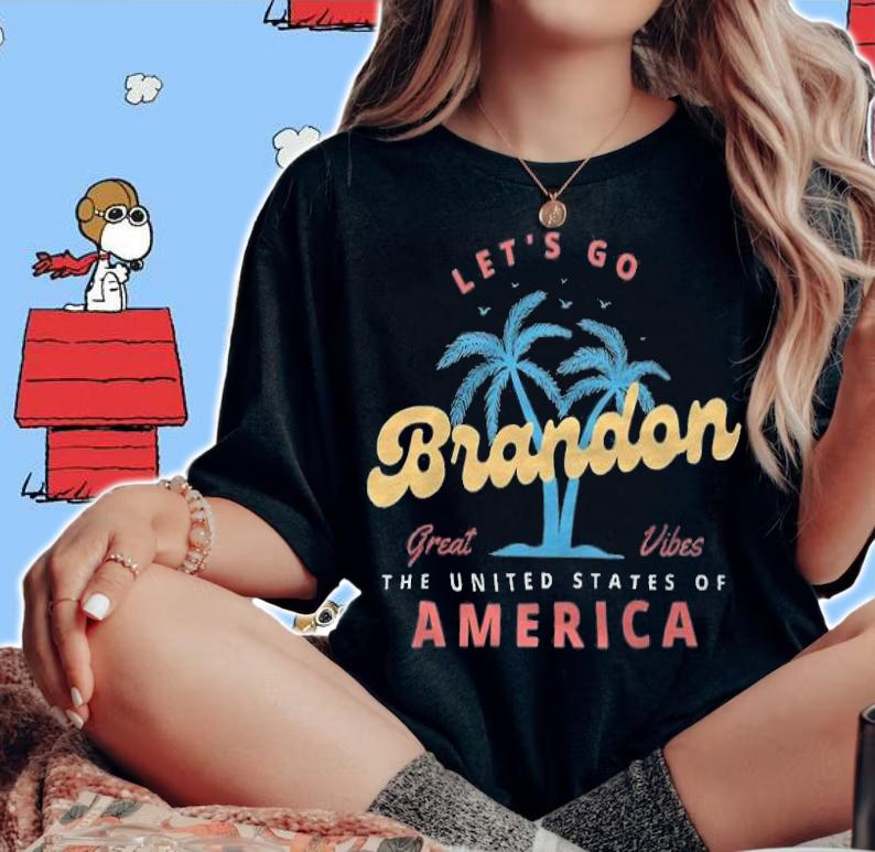 F Joe Biden let's Go Brandon Great Vibes The United States Of America T-Shirt t-shirt woman shirt