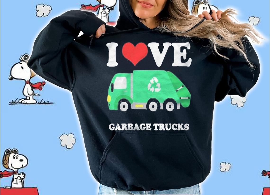 I Love Trash Garbage Trucks Hat Trucker Shirt t-shirt