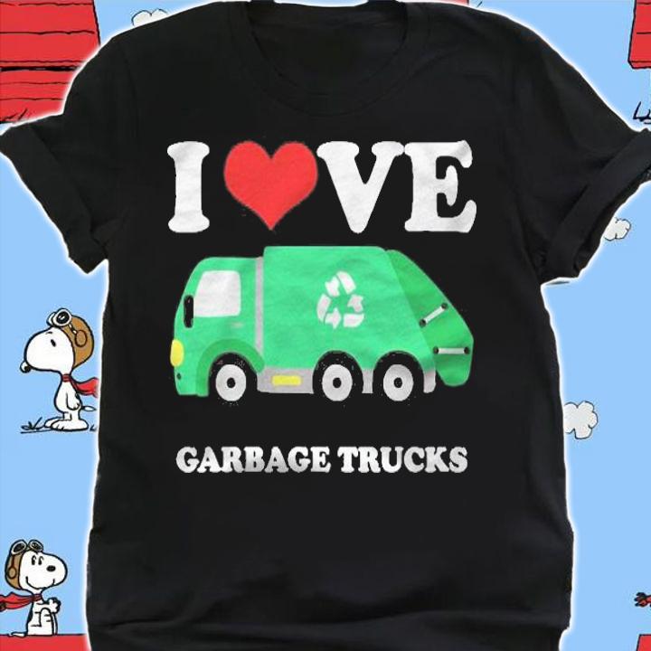 I Love Trash Garbage Trucks Hat Trucker Shirt t-shirt