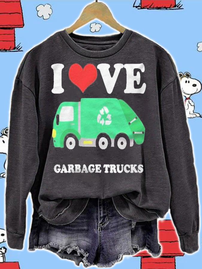 I Love Trash Garbage Trucks Hat Trucker Shirt t-shirt