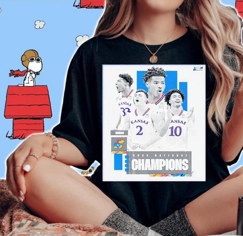 Kansas Jayhawks National Champions 2022 NCAA Divison KU T-Shirt t-shirt