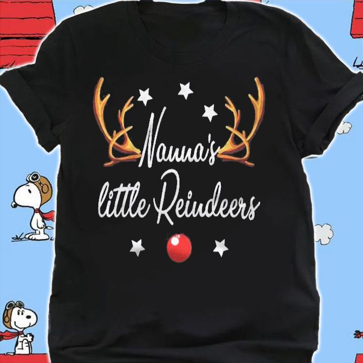 Nannas Little Reindeers Funny Reindeers Christmas Grandma Shirt t-shirt shirt