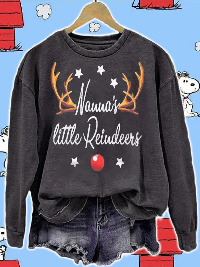 Nannas Little Reindeers Funny Reindeers Christmas Grandma Shirt t-shirt sweatshirt