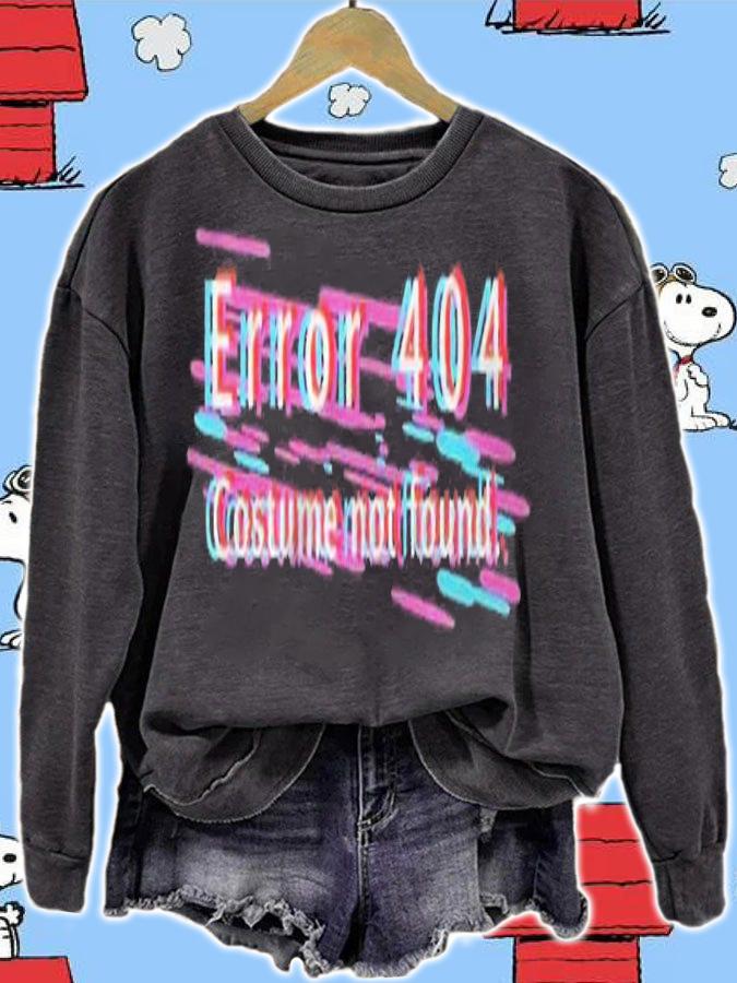 Error 404 Costume Not Found Glitch Funny Lazy Halloween Shirt t-shirt sweatshirt