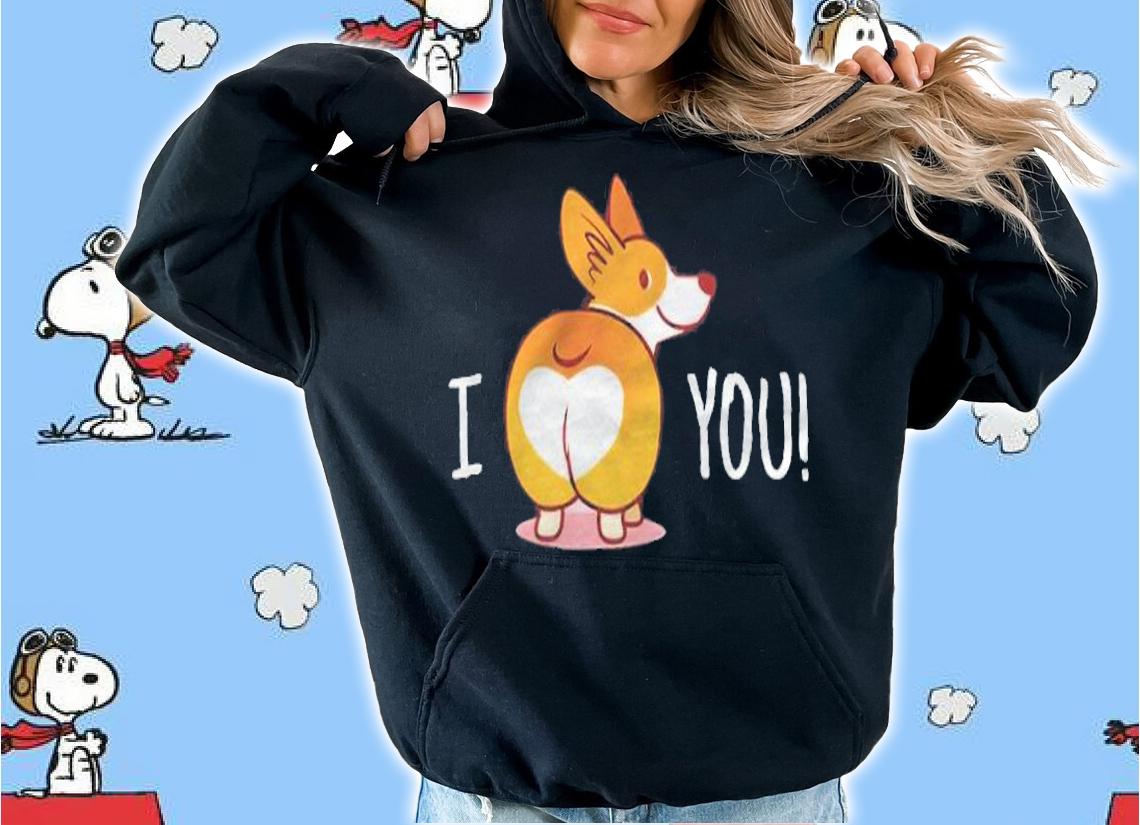 I love you cute smiling Welsh Corgi dog T-shirt t-shirt hoodie