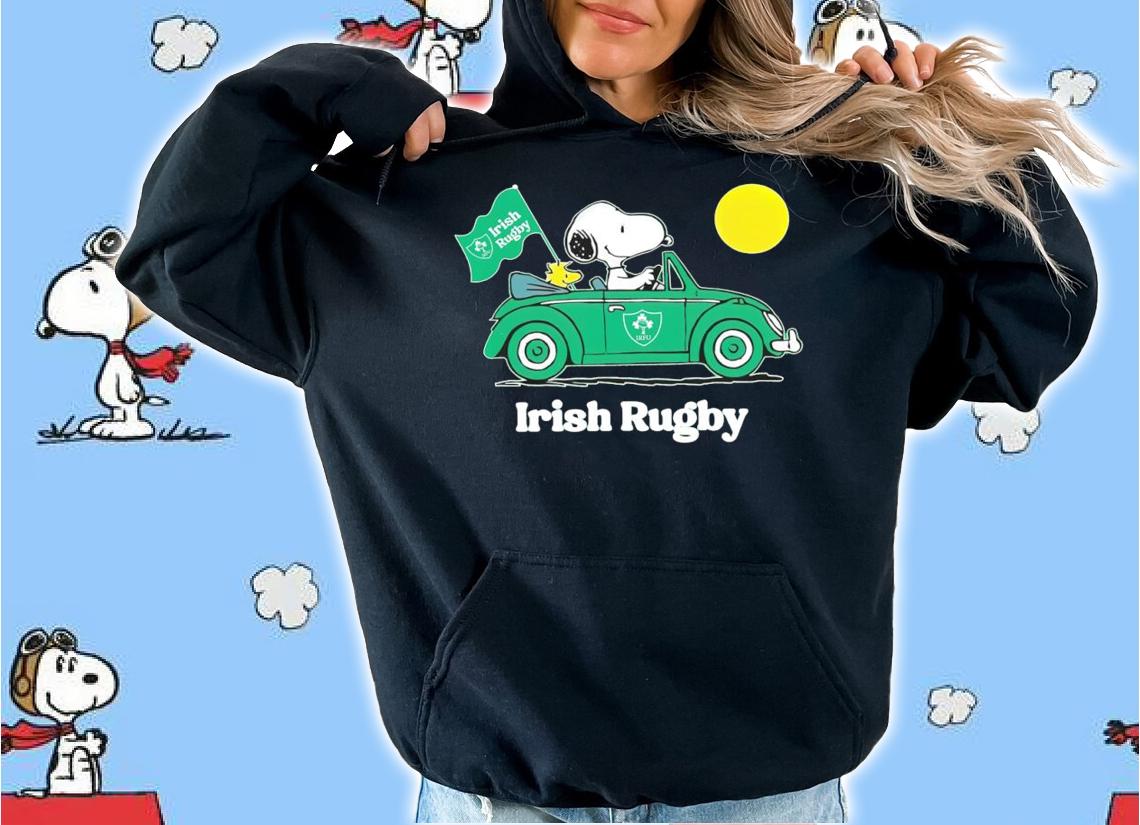 Irish Rugby Snoopy And Woodstock t-shirt hoodie