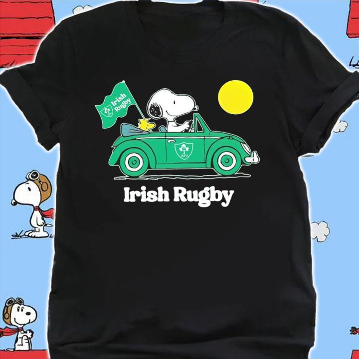 Irish Rugby Snoopy And Woodstock t-shirt shirt