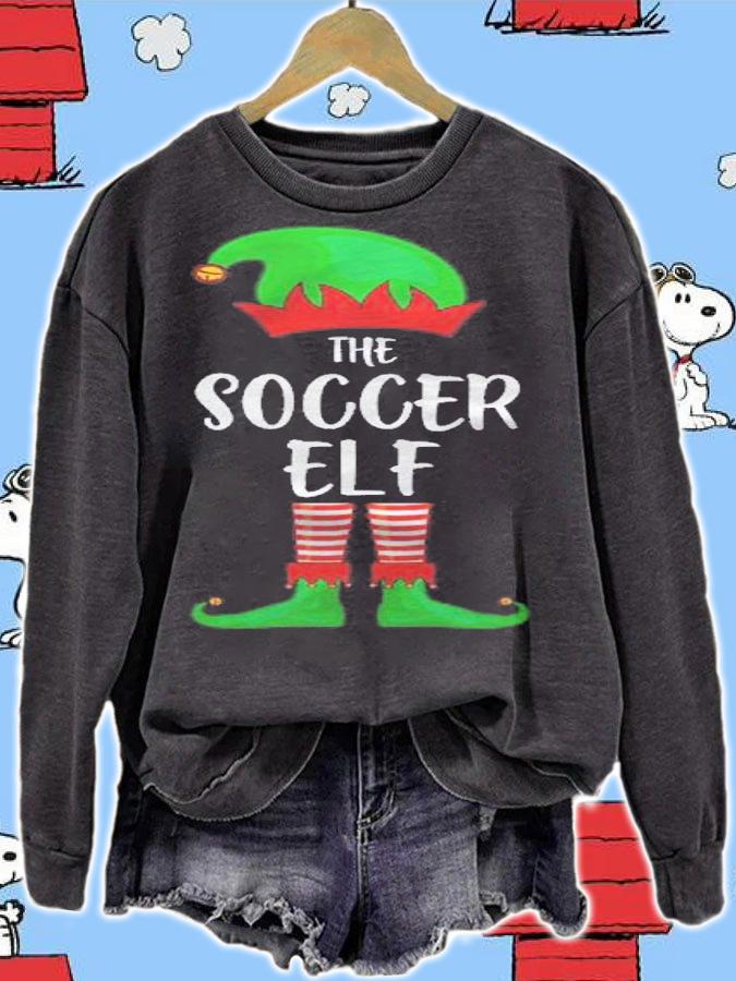 Soccer Elf Christmas Party Matching Pajama Shirt t-shirt sweatshirt