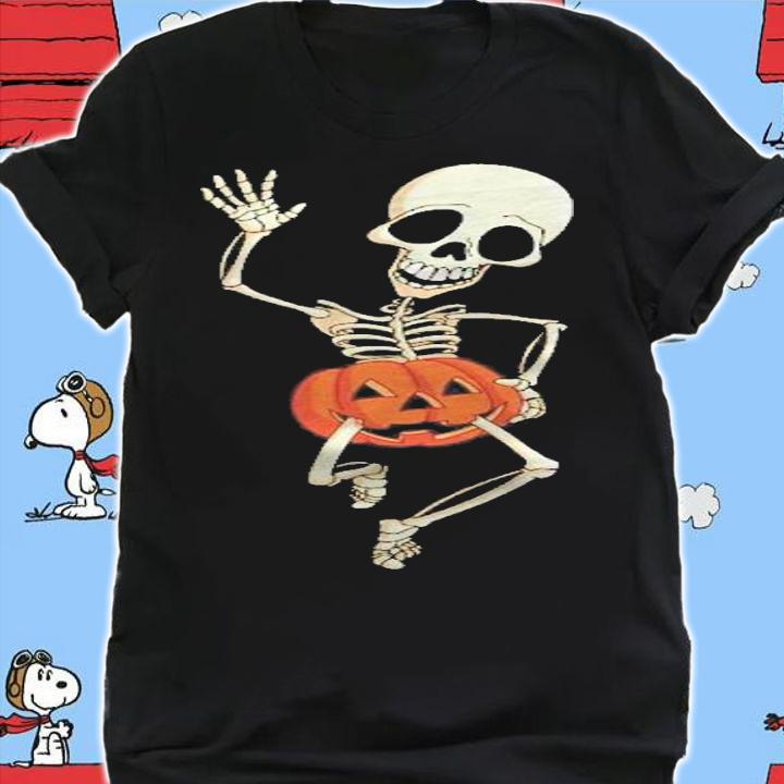 Funny Happy Halloween Pumpkin Skeleton Gift Shirt shirt