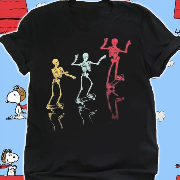 Funny Skeleton Skateboard Skateboarding Gift T-shirt shirt