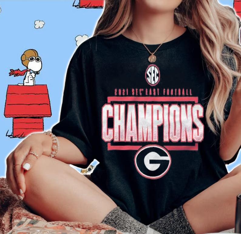 Georgia Bulldogs 2021 SEC East Football Division Champions T-Shirt